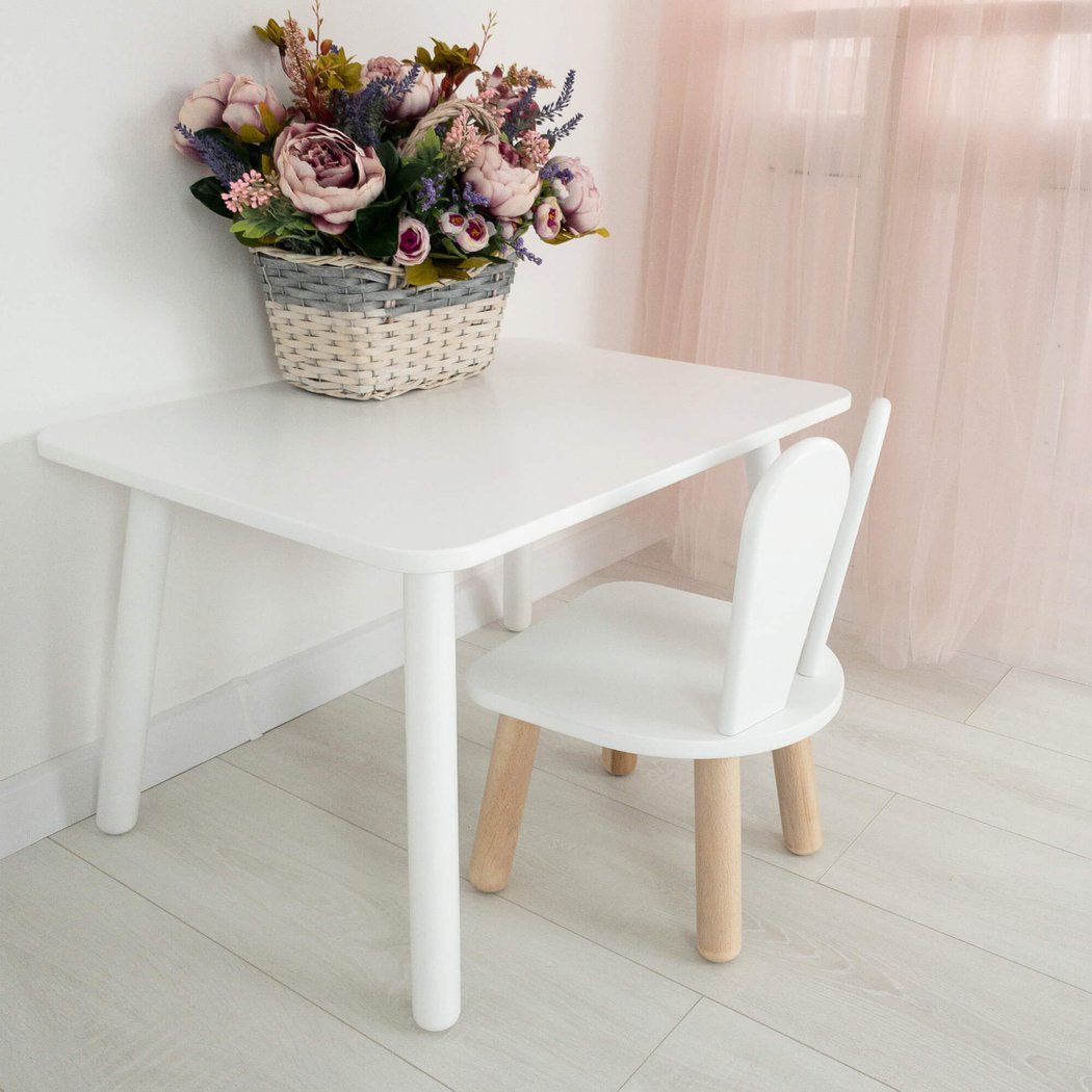 Комплект столик зі стільцем (білий)