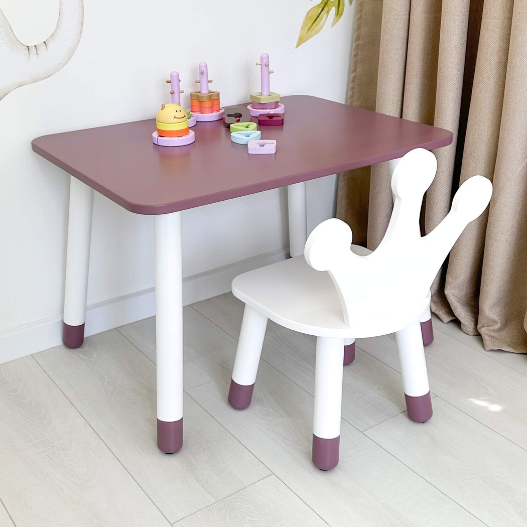 Комплект столик зі стільцем (бордо)