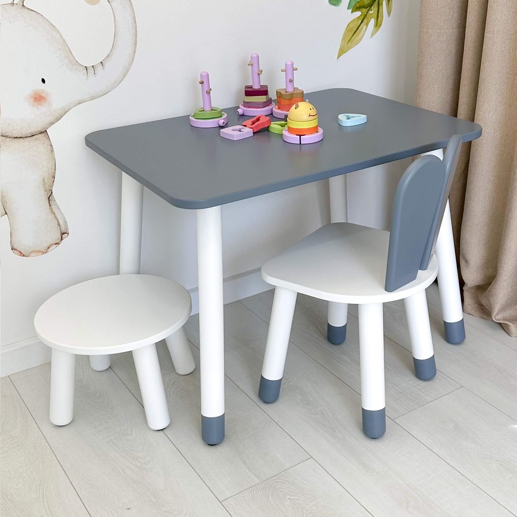Комплект столик зі стільцем (сірий)