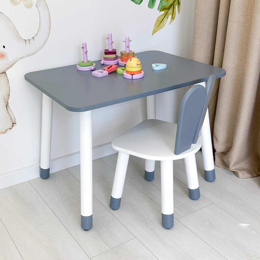 Комплект столик со стульчиком (серый)