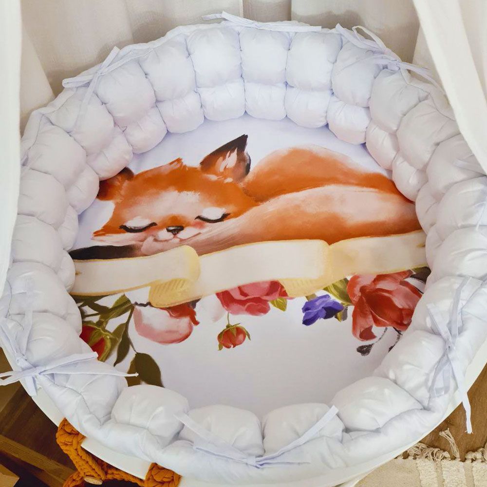 Комплект постельного белья в овальную кроватку "Оранжевый мир"